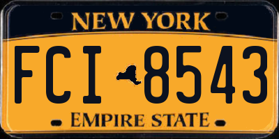 NY license plate FCI8543
