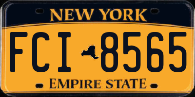 NY license plate FCI8565