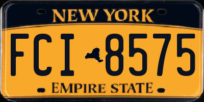 NY license plate FCI8575