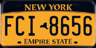NY license plate FCI8656