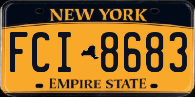 NY license plate FCI8683