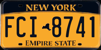 NY license plate FCI8741