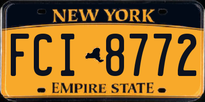 NY license plate FCI8772
