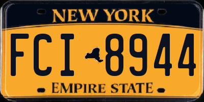 NY license plate FCI8944