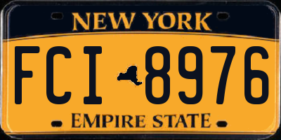 NY license plate FCI8976