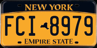 NY license plate FCI8979