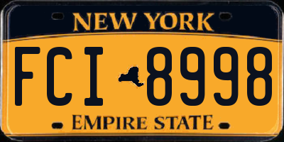 NY license plate FCI8998