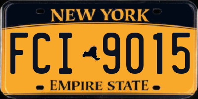 NY license plate FCI9015