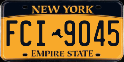 NY license plate FCI9045