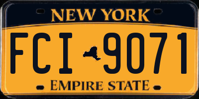 NY license plate FCI9071
