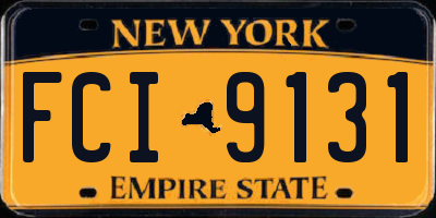 NY license plate FCI9131