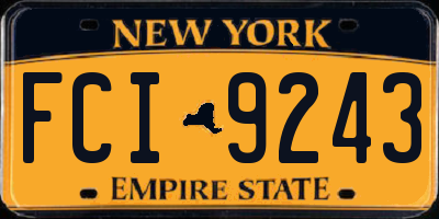 NY license plate FCI9243