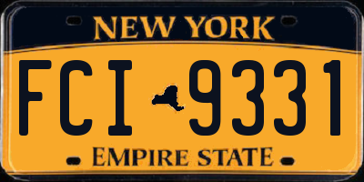 NY license plate FCI9331