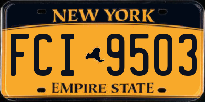 NY license plate FCI9503