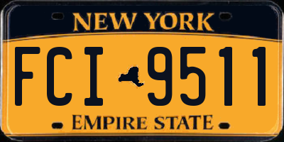 NY license plate FCI9511