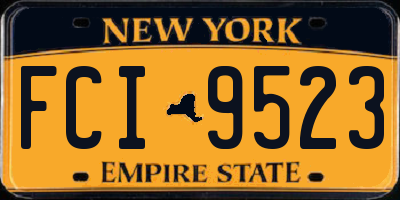 NY license plate FCI9523