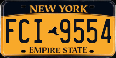 NY license plate FCI9554
