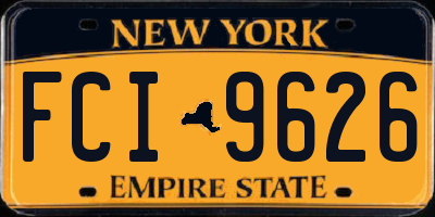 NY license plate FCI9626