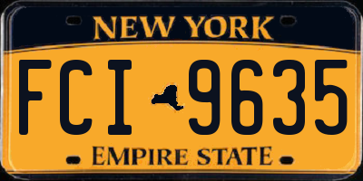 NY license plate FCI9635