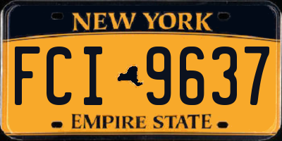 NY license plate FCI9637