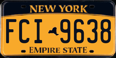 NY license plate FCI9638