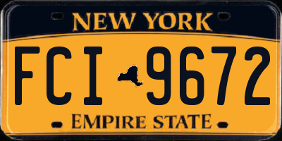 NY license plate FCI9672