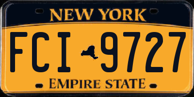NY license plate FCI9727