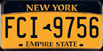 NY license plate FCI9756