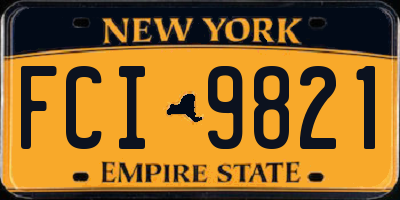 NY license plate FCI9821