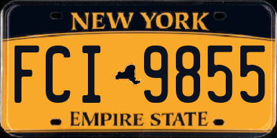 NY license plate FCI9855