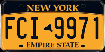 NY license plate FCI9971
