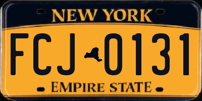 NY license plate FCJ0131