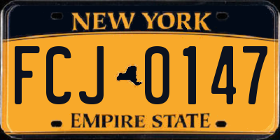 NY license plate FCJ0147