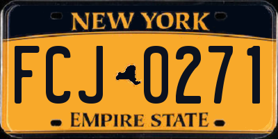 NY license plate FCJ0271