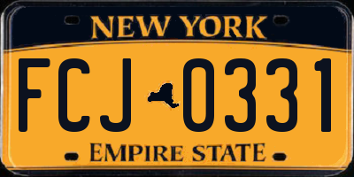 NY license plate FCJ0331