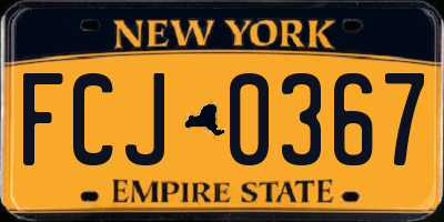 NY license plate FCJ0367