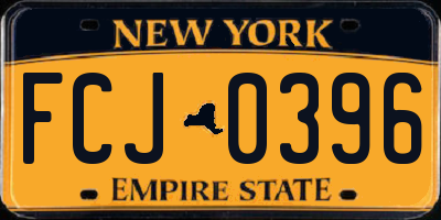 NY license plate FCJ0396