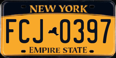 NY license plate FCJ0397