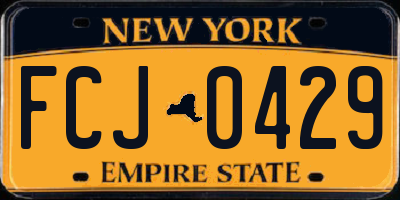 NY license plate FCJ0429