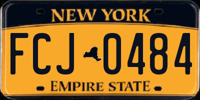 NY license plate FCJ0484