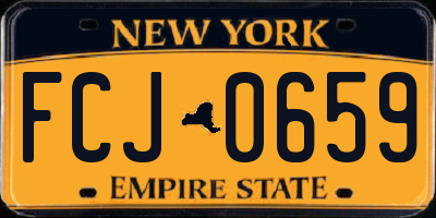 NY license plate FCJ0659