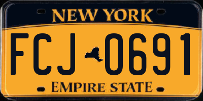 NY license plate FCJ0691