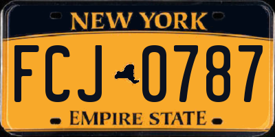 NY license plate FCJ0787