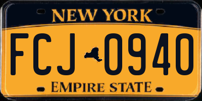 NY license plate FCJ0940