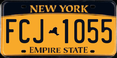 NY license plate FCJ1055