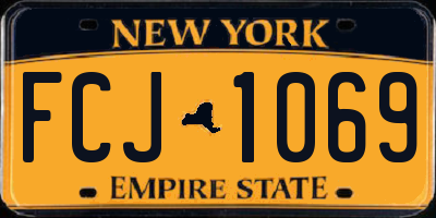 NY license plate FCJ1069
