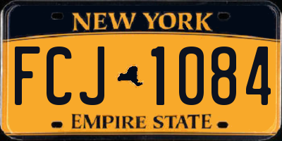 NY license plate FCJ1084