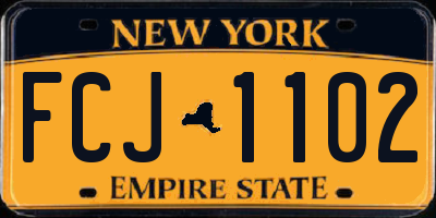 NY license plate FCJ1102