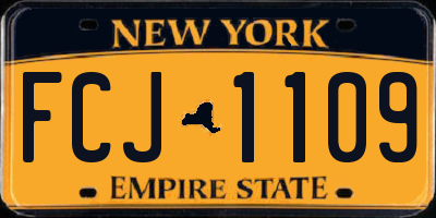 NY license plate FCJ1109