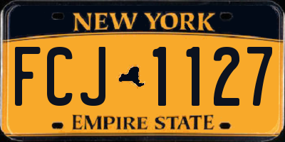 NY license plate FCJ1127